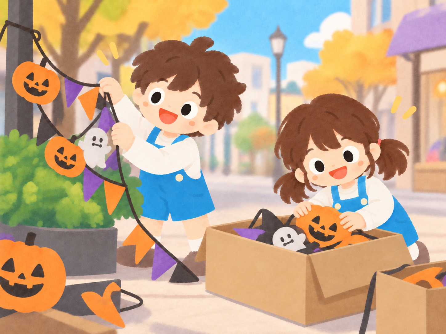 グッバイ ハロウイン!! 商店街 衣替え大作戦